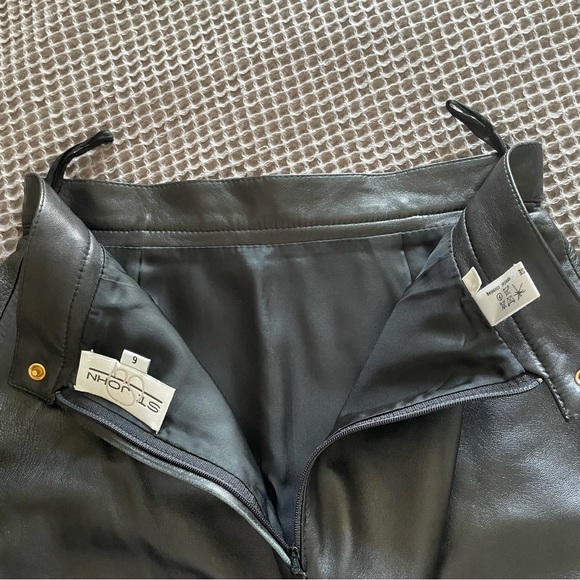 St John black leather pencil skirt - Picture 2 of 15